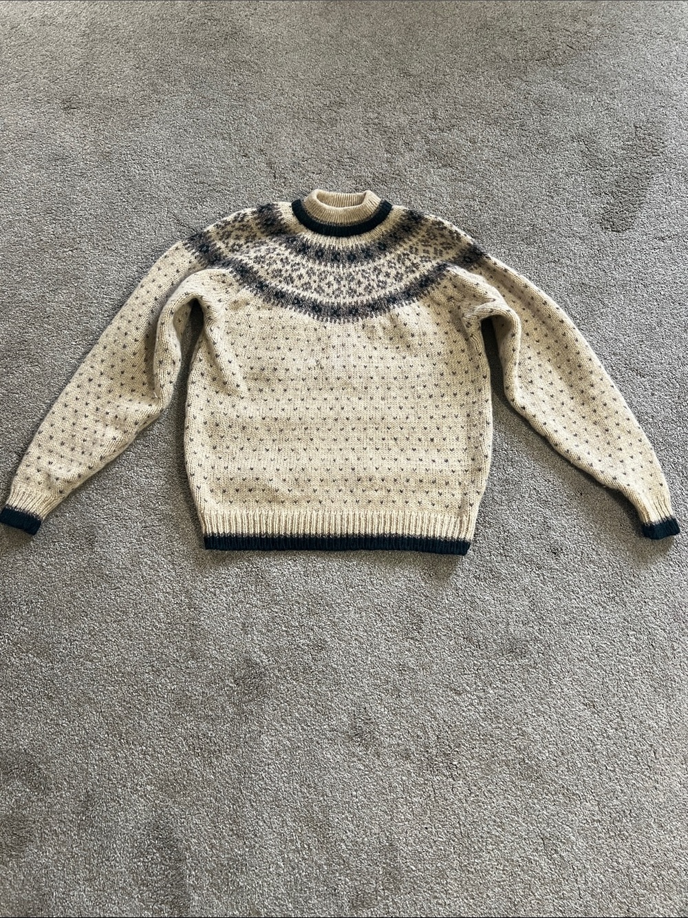 Vintage Cabin Fever Fair Isle Shetland Wool Sweater XL Nordic